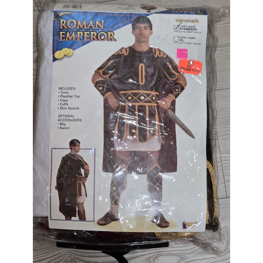 Roman Emperor Complete Adult Costume,‎ Brown, Standard Forum Novelties Halloween